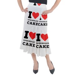 I Love Sprinkles Cake Midi Mermaid Skirt by ilovewhateva