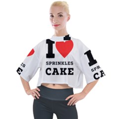 I Love Sprinkles Cake Mock Neck Tee by ilovewhateva