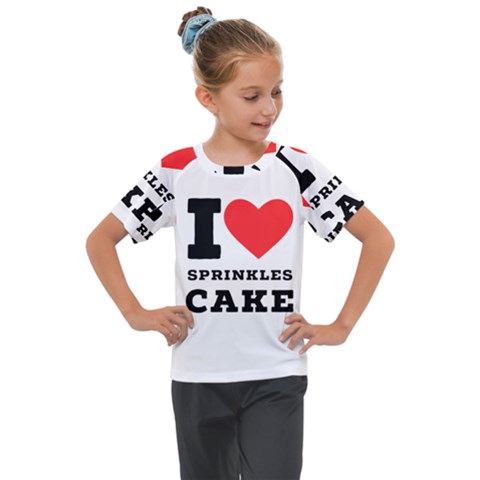 I Love Sprinkles Cake Kids  Mesh Piece Tee by ilovewhateva