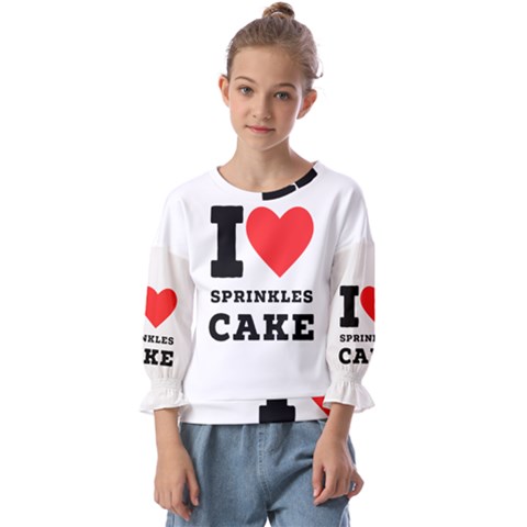 I Love Sprinkles Cake Kids  Cuff Sleeve Top by ilovewhateva