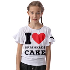 I Love Sprinkles Cake Kids  Cut Out Flutter Sleeves by ilovewhateva