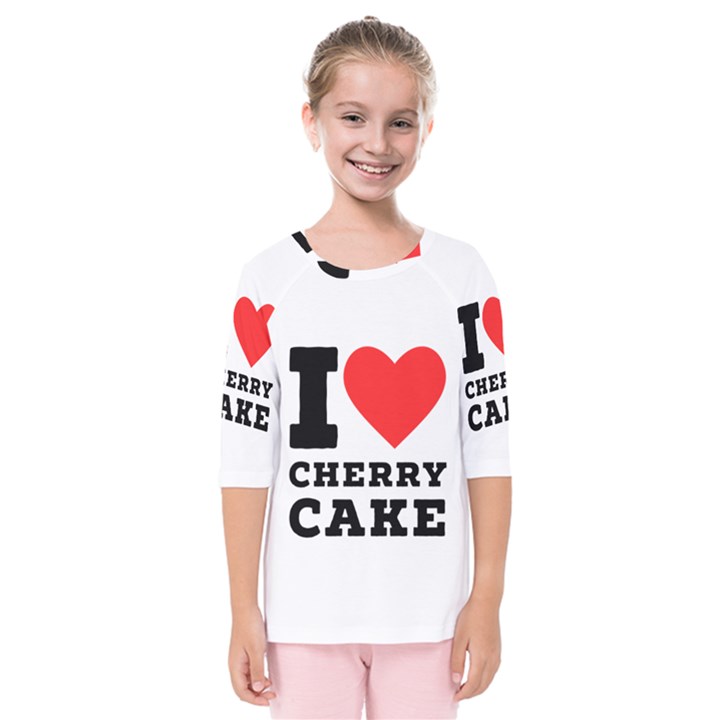 I love cherry cake Kids  Quarter Sleeve Raglan Tee