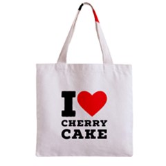 I Love Cherry Cake Zipper Grocery Tote Bag by ilovewhateva