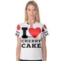 I love cherry cake V-Neck Sport Mesh Tee View1