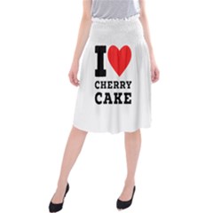 I Love Cherry Cake Midi Beach Skirt by ilovewhateva