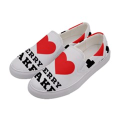 I Love Cherry Cake Women s Canvas Slip Ons by ilovewhateva