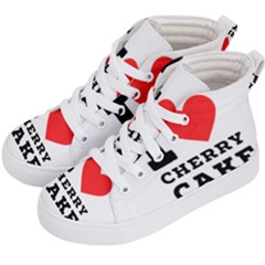 I Love Cherry Cake Kids  Hi-top Skate Sneakers by ilovewhateva