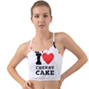 I love cherry cake Mini Tank Bikini Top View1