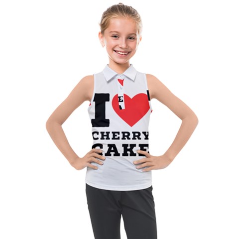 I Love Cherry Cake Kids  Sleeveless Polo Tee by ilovewhateva