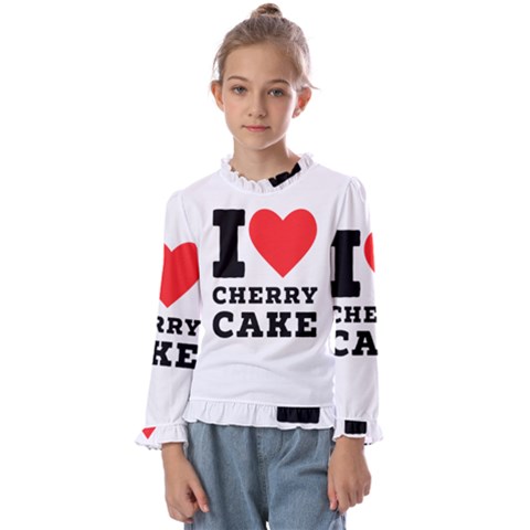 I Love Cherry Cake Kids  Frill Detail Tee by ilovewhateva