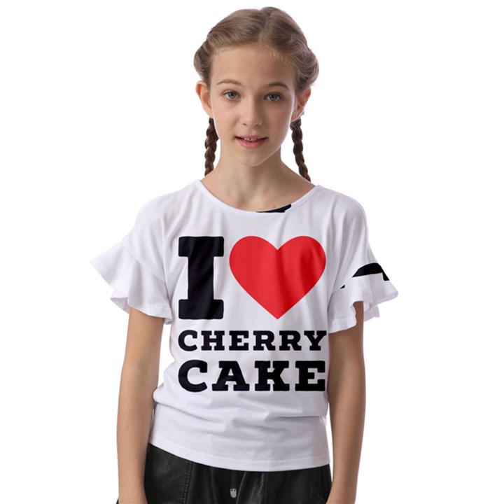 I love cherry cake Kids  Cut Out Flutter Sleeves