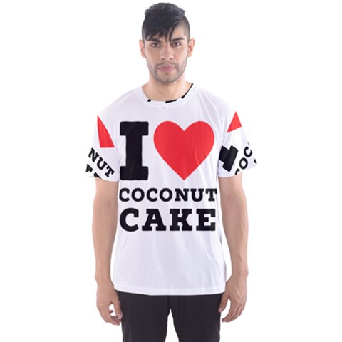 I Love Coconut Cake Men s Sport Mesh Tee by ilovewhateva