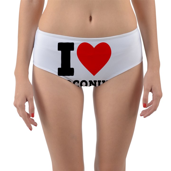 I love coconut cake Reversible Mid-Waist Bikini Bottoms