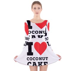 I Love Coconut Cake Long Sleeve Velvet Skater Dress by ilovewhateva