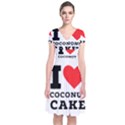 I love coconut cake Short Sleeve Front Wrap Dress View1