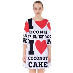 I Love Coconut Cake Smock Dress by ilovewhateva