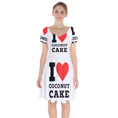 I Love Coconut Cake Short Sleeve Bardot Dress by ilovewhateva