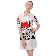 I Love Coconut Cake Belted Shirt Dress by ilovewhateva