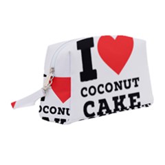 I Love Coconut Cake Wristlet Pouch Bag (medium) by ilovewhateva