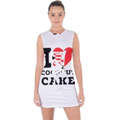 I Love Coconut Cake Lace Up Front Bodycon Dress by ilovewhateva