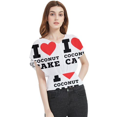 I Love Coconut Cake Butterfly Chiffon Blouse by ilovewhateva