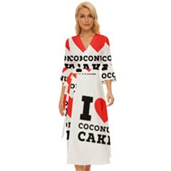 I Love Coconut Cake Midsummer Wrap Dress by ilovewhateva