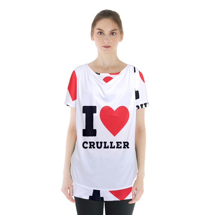 I love cruller Skirt Hem Sports Top