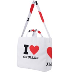 I Love Cruller Square Shoulder Tote Bag by ilovewhateva