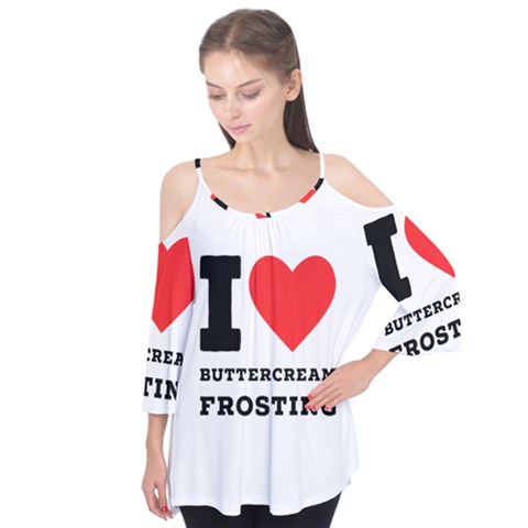 I Love Buttercream Frosting Flutter Sleeve Tee  by ilovewhateva