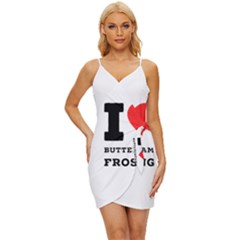 I Love Buttercream Frosting Wrap Tie Front Dress by ilovewhateva