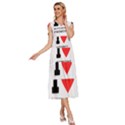 I love buttercream frosting V-Neck Drawstring Shoulder Sleeveless Maxi Dress View3