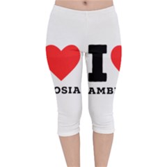 I Love Ambrosia Velvet Capri Leggings  by ilovewhateva