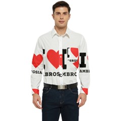 I Love Ambrosia Men s Long Sleeve Pocket Shirt  by ilovewhateva