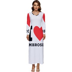 I Love Ambrosia Long Sleeve Longline Maxi Dress by ilovewhateva