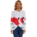 I love ambrosia Long Sleeve Crew Neck Pullover Top View1