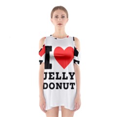 I Love Jelly Donut Shoulder Cutout One Piece Dress by ilovewhateva