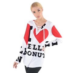 I Love Jelly Donut Tie Up Tee by ilovewhateva