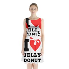 I Love Jelly Donut Sleeveless Waist Tie Chiffon Dress by ilovewhateva