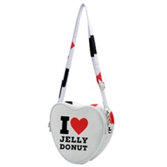 I Love Jelly Donut Heart Shoulder Bag by ilovewhateva