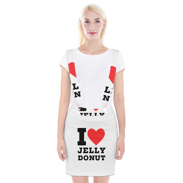 I love jelly donut Braces Suspender Skirt