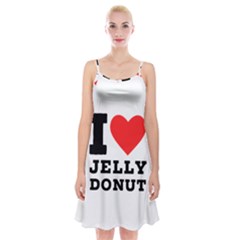 I Love Jelly Donut Spaghetti Strap Velvet Dress by ilovewhateva