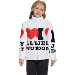 I Love Jelly Donut Kids  Puffer Bubble Jacket Coat by ilovewhateva