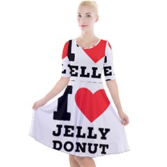 I Love Jelly Donut Quarter Sleeve A-line Dress by ilovewhateva