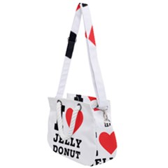 I Love Jelly Donut Rope Handles Shoulder Strap Bag by ilovewhateva