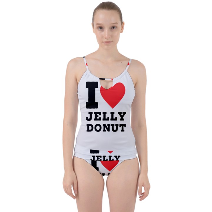 I love jelly donut Cut Out Top Tankini Set