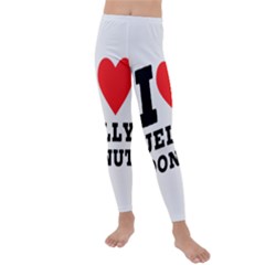 I Love Jelly Donut Kids  Lightweight Velour Leggings by ilovewhateva