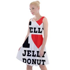 I Love Jelly Donut Knee Length Skater Dress by ilovewhateva