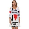 I love jelly donut Shoulder Cut Out Zip Up Dress View1