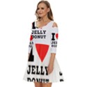 I love jelly donut Shoulder Cut Out Zip Up Dress View2