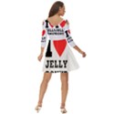 I love jelly donut Shoulder Cut Out Zip Up Dress View4